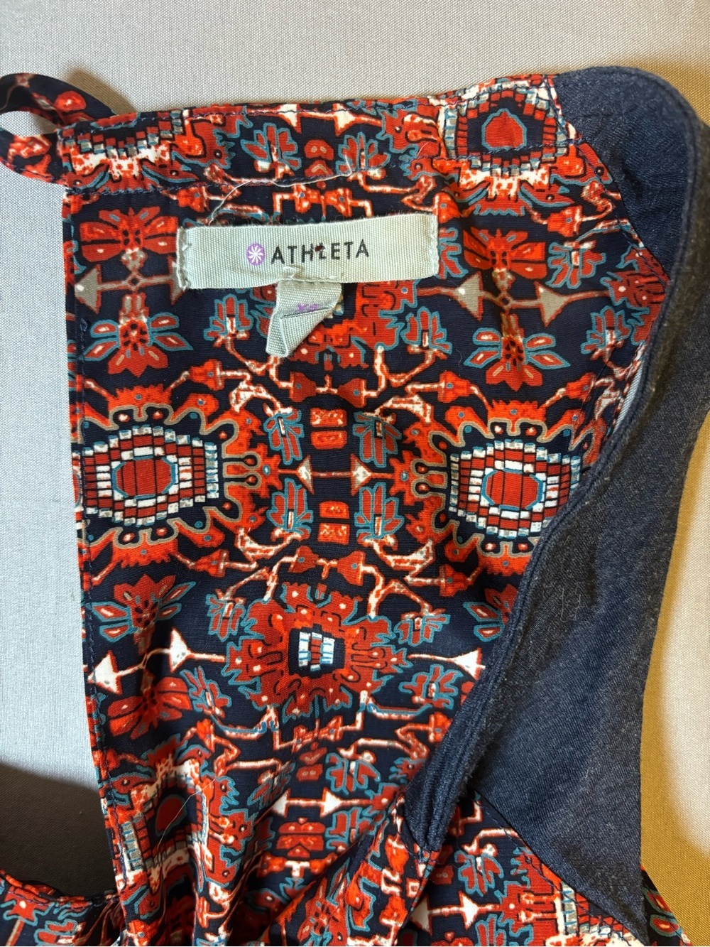 Women’s Athleta Sleeveless Printed A-Line Dress Size XS - Picture 9 of 12
